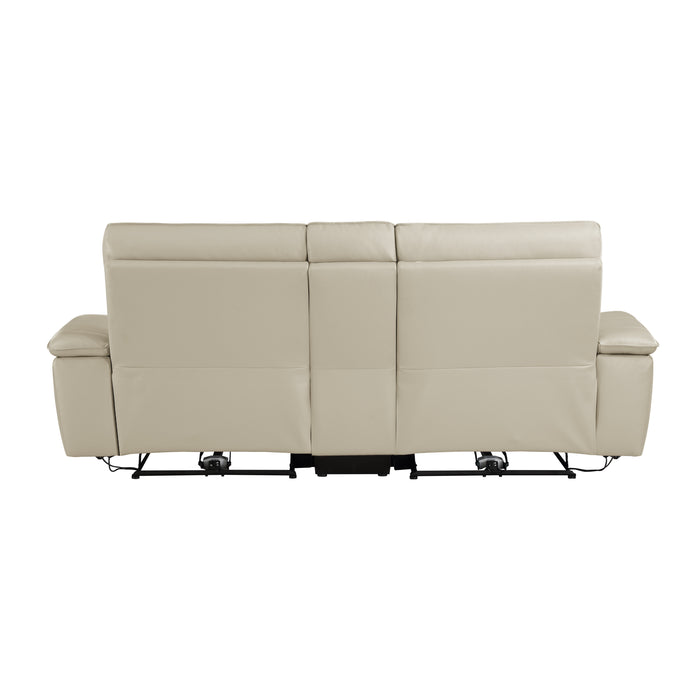 Maroni - (3)Power Double Reclining Love Seat with Center Console and Power Headrests