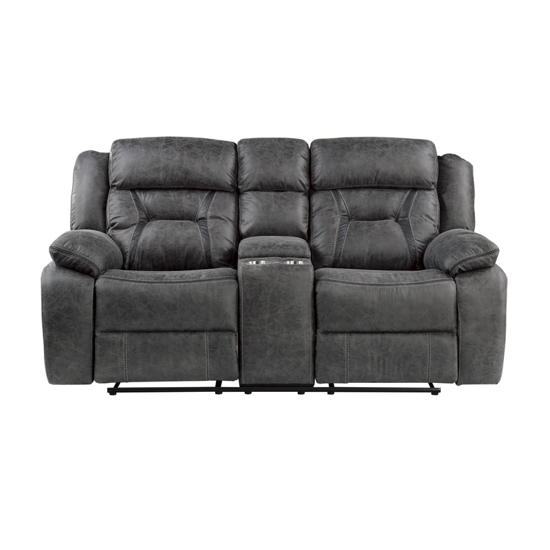 Madrona Hill - Double Reclining Love Seat with Center Console