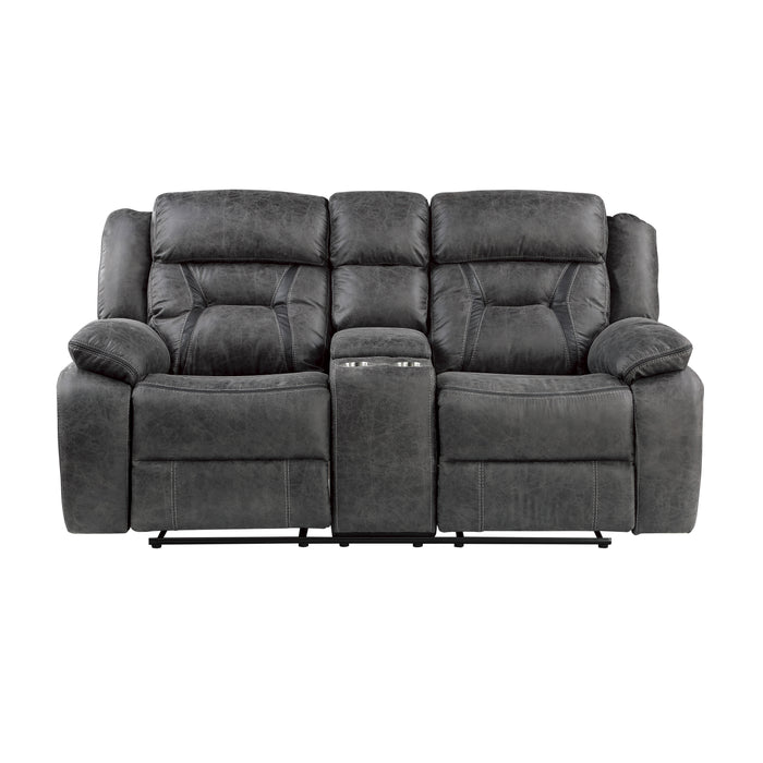 Madrona Hill - Double Reclining Love Seat with Center Console