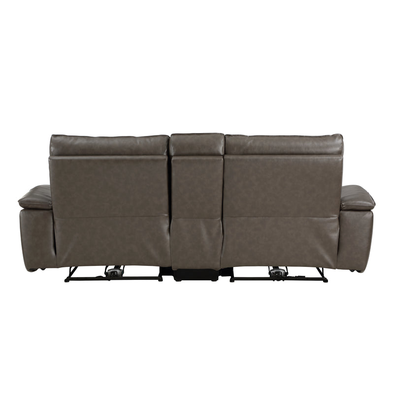 Maroni - (3)Power Double Reclining Love Seat with Center Console and Power Headrests