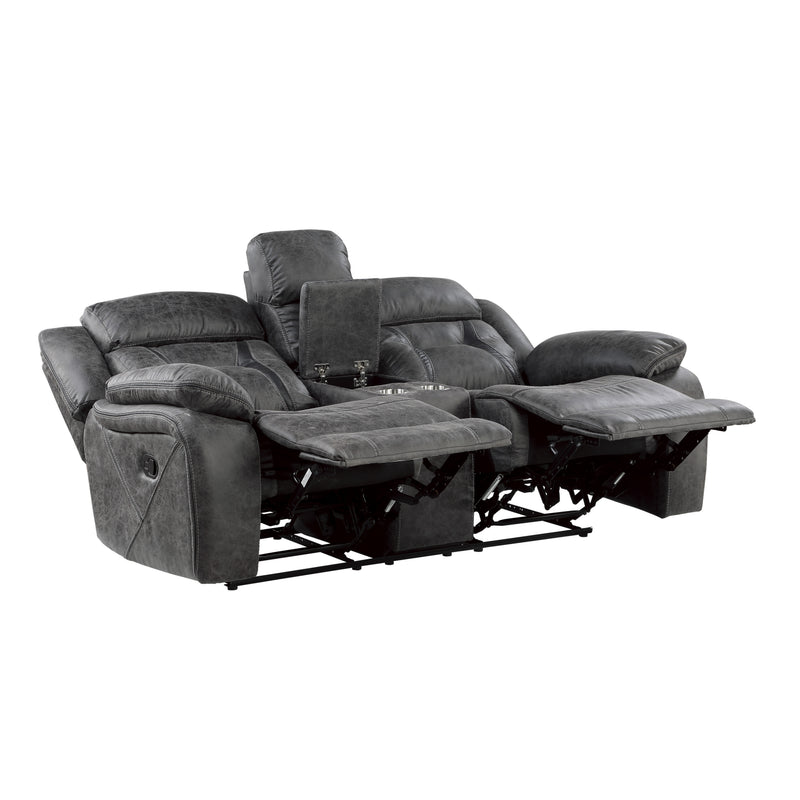 Madrona Hill - Double Reclining Love Seat with Center Console