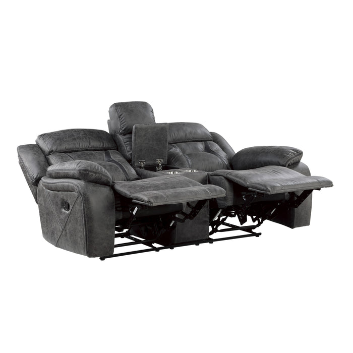 Madrona Hill - Double Reclining Love Seat with Center Console