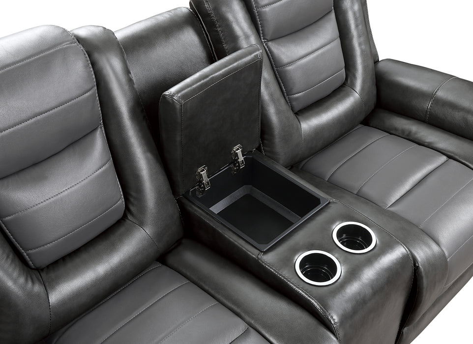 Briscoe - Double Glider Reclining Love Seat with Center Console