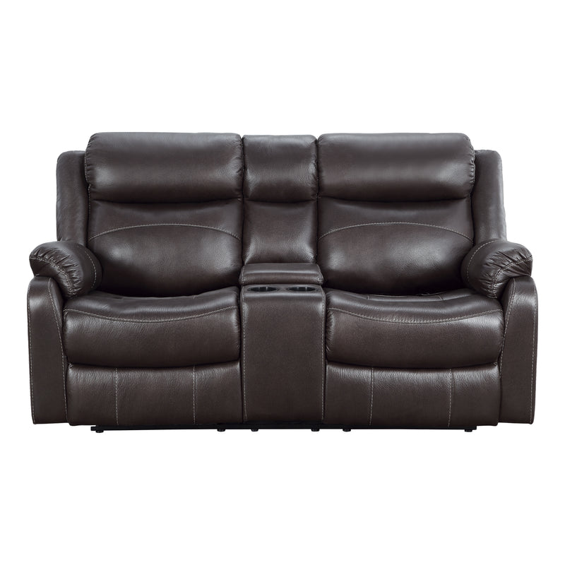 Yerba - Double Lay Flat Reclining Love Seat with Center Console