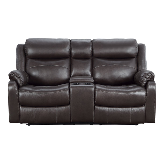 Yerba - Double Lay Flat Reclining Love Seat with Center Console
