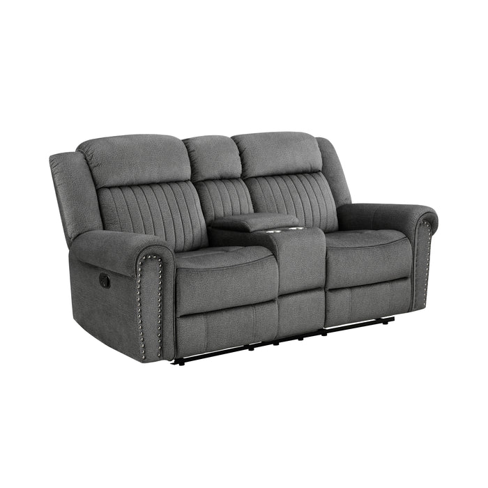 Brennen - Double Reclining Love Seat with Center Console