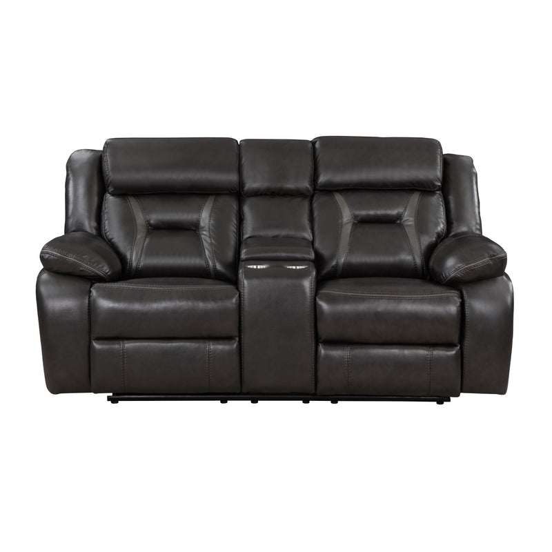 Amite - Power Double Reclining Love Seat with Center Console