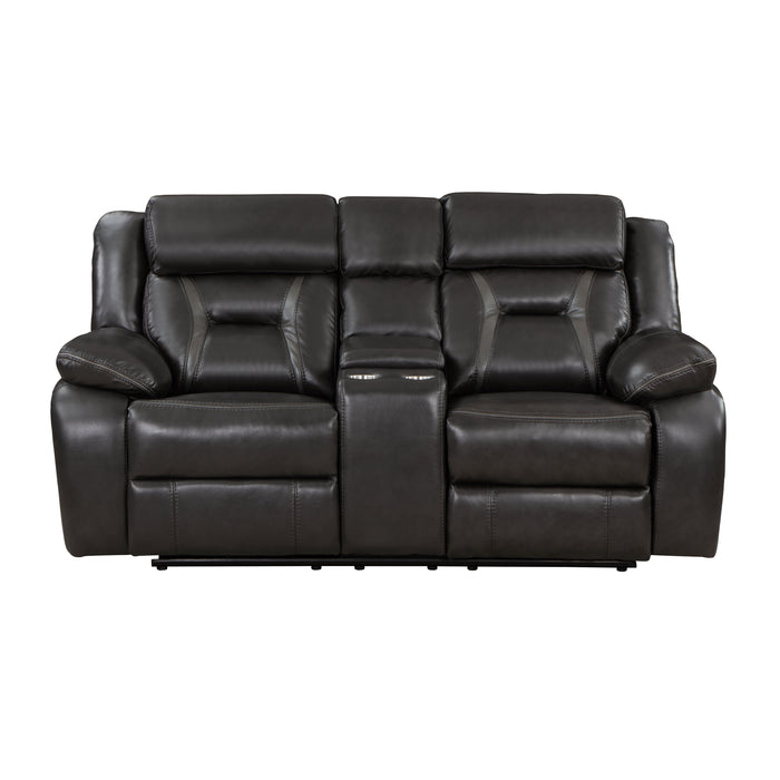 Amite - Power Double Reclining Love Seat with Center Console
