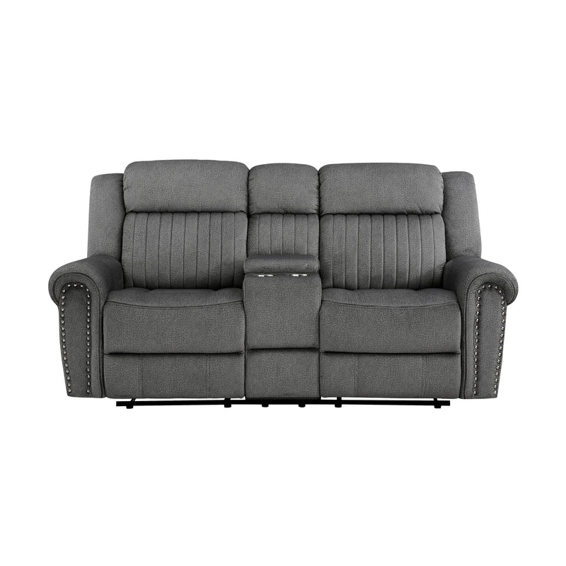 Brennen - Double Reclining Love Seat with Center Console