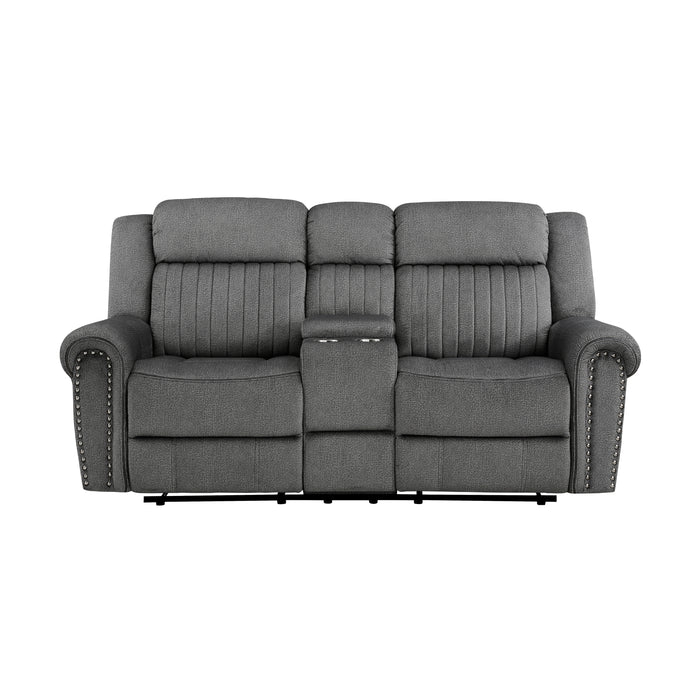 Brennen - Double Reclining Love Seat with Center Console