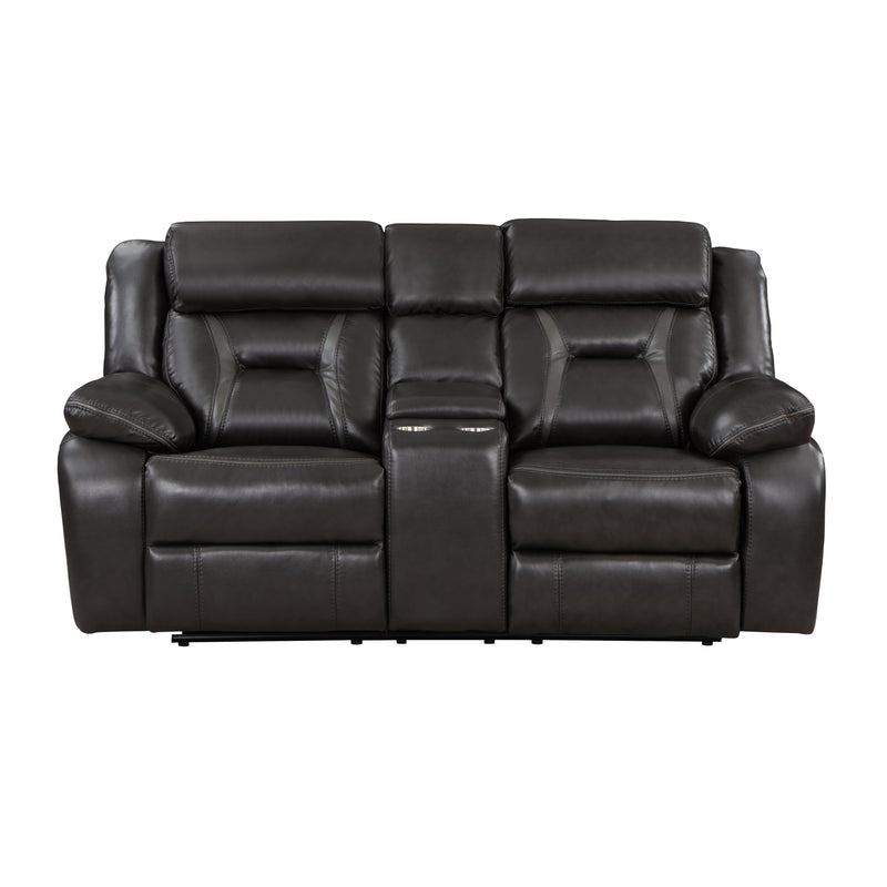 Amite - Double Reclining Love Seat with Center Console