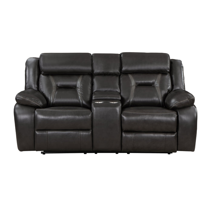 Amite - Double Reclining Love Seat with Center Console