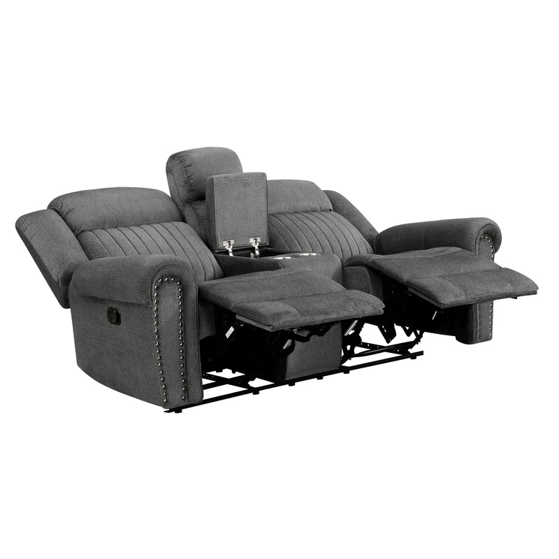 Brennen - Double Reclining Love Seat with Center Console