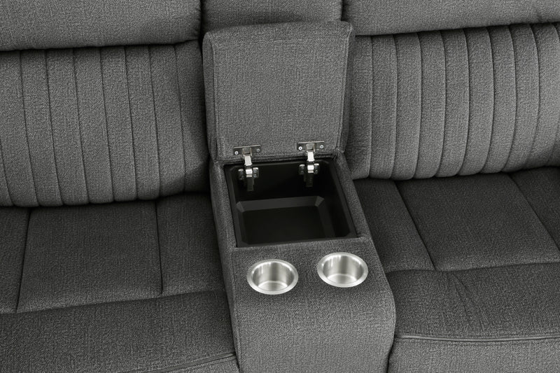 Brennen - Double Reclining Love Seat with Center Console