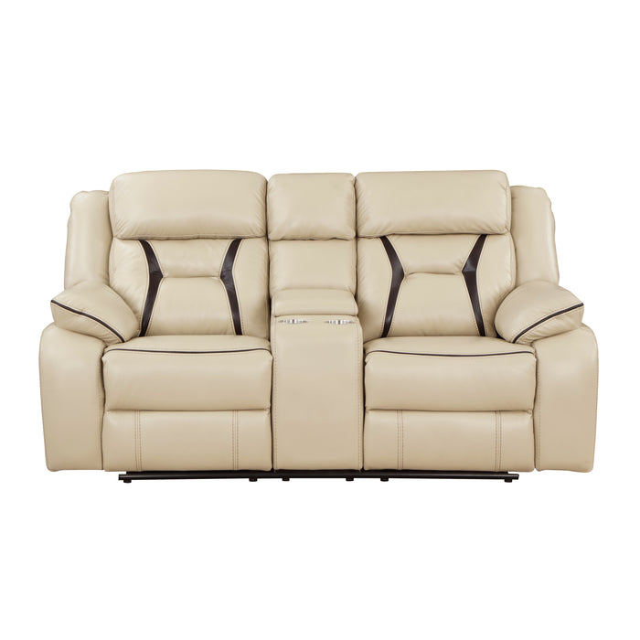 Amite - Double Reclining Love Seat with Center Console