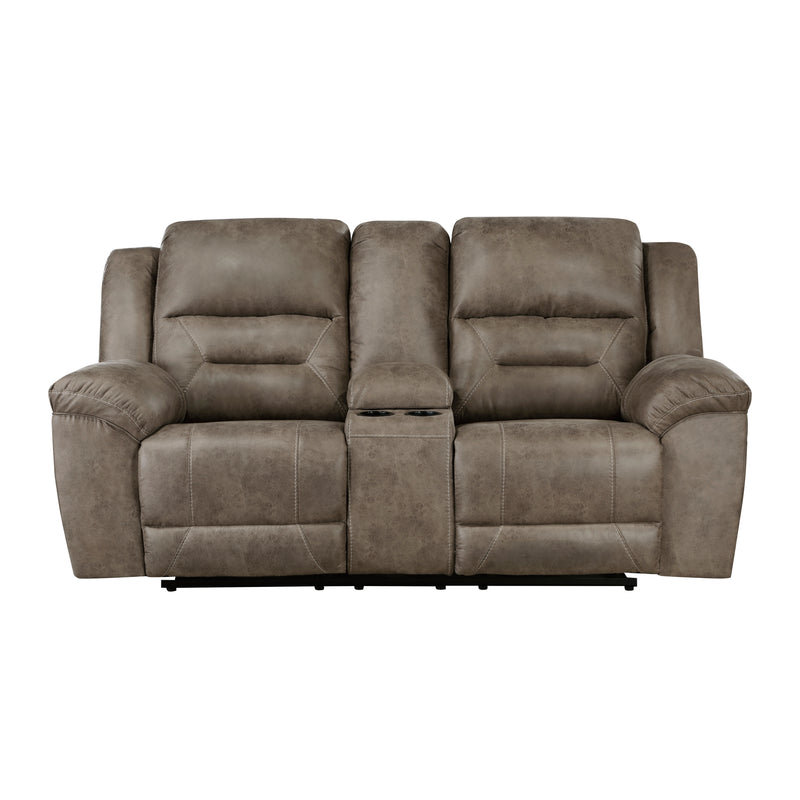Hazen - Double Reclining Love Seat with Center Console