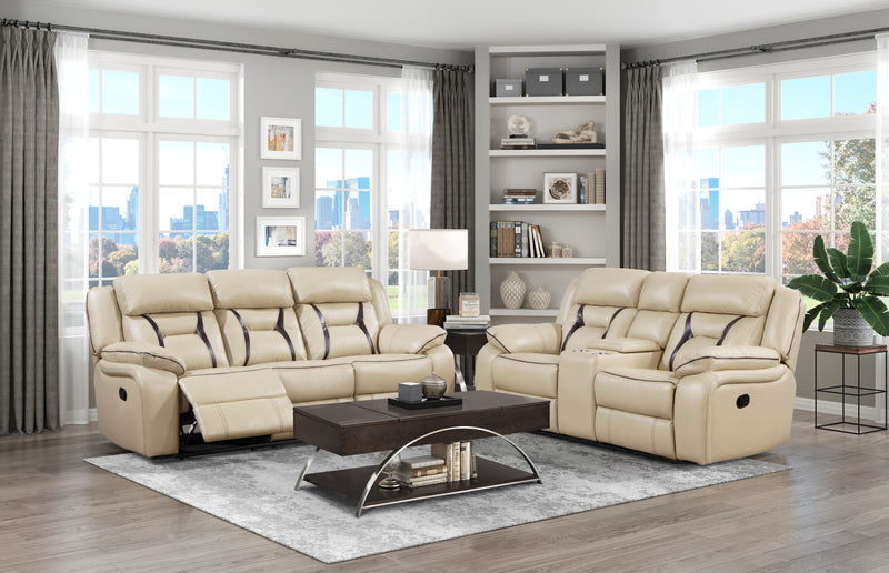 Amite - Double Reclining Love Seat with Center Console