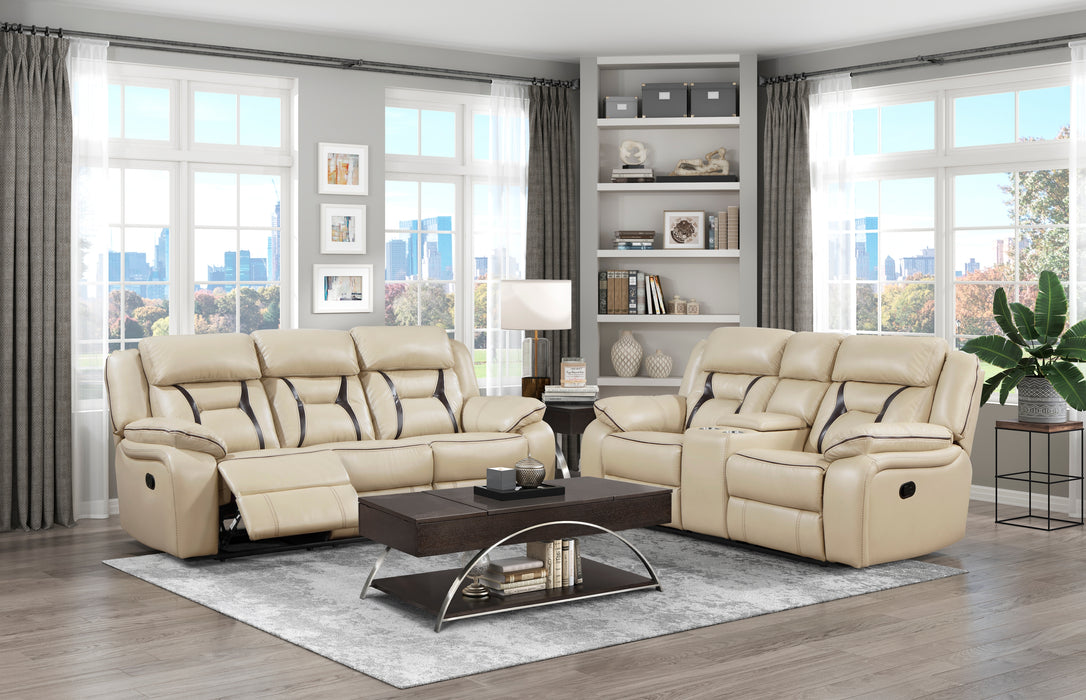 Amite - Double Reclining Love Seat with Center Console