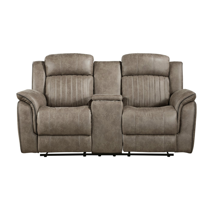 Centeroak - Double Reclining Love Seat with Center Console