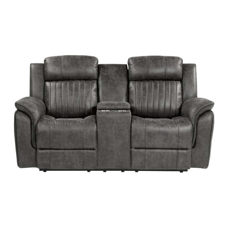 Centeroak - Double Reclining Love Seat with Center Console