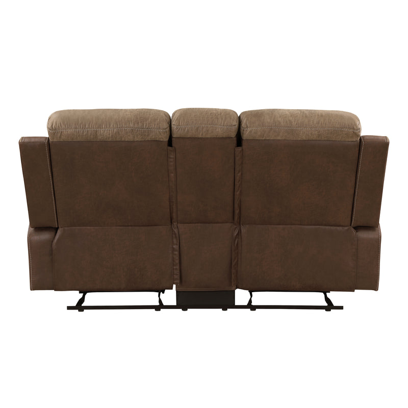 Glendale - Double Glider Reclining Love Seat with Center Console