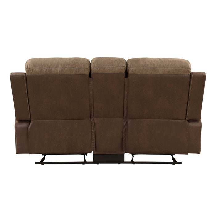 Glendale - Double Glider Reclining Love Seat with Center Console
