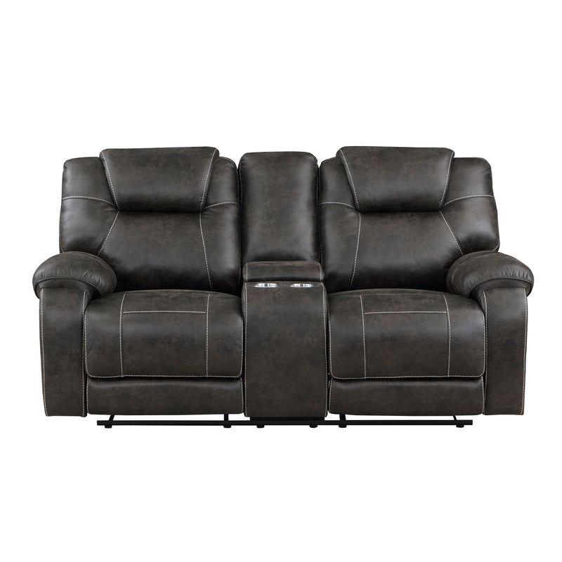 Gainesville - Double Reclining Love Seat with Center Console