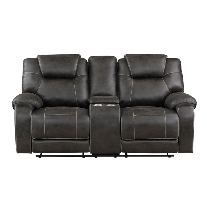 Gainesville - Double Reclining Love Seat with Center Console