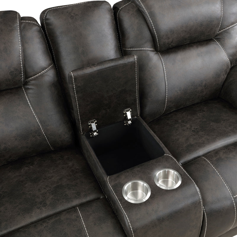 Gainesville - Double Reclining Love Seat with Center Console