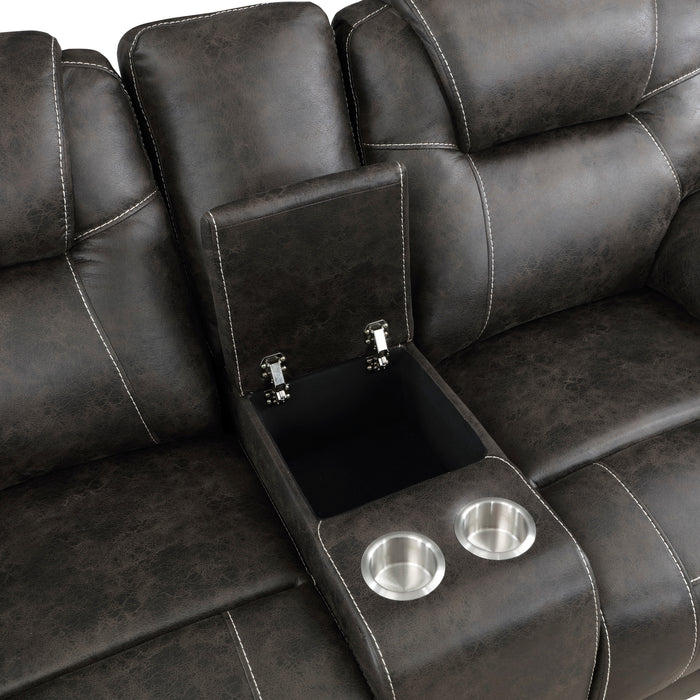 Gainesville - Double Reclining Love Seat with Center Console