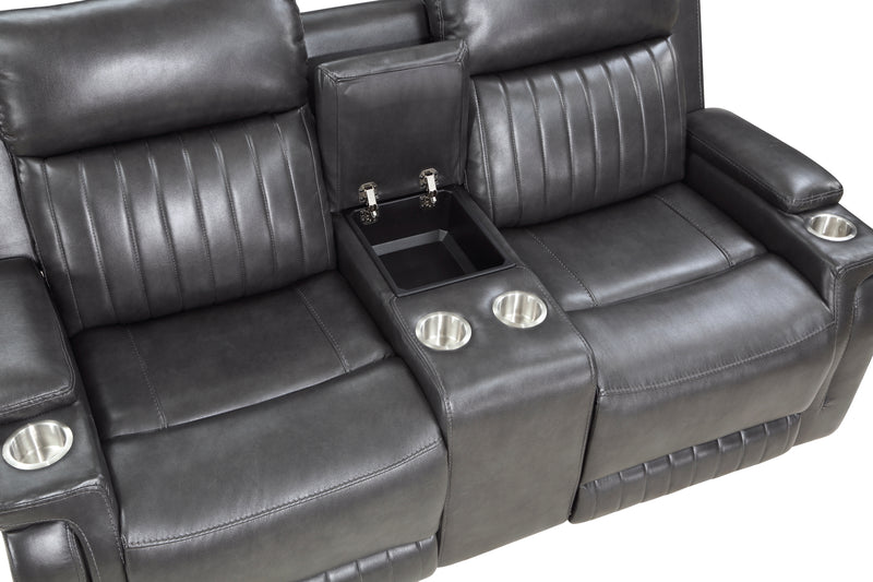 Broomfield - Double Reclining Love Seat with Center Console