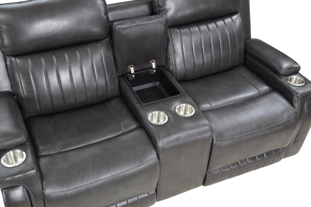Broomfield - Double Reclining Love Seat with Center Console