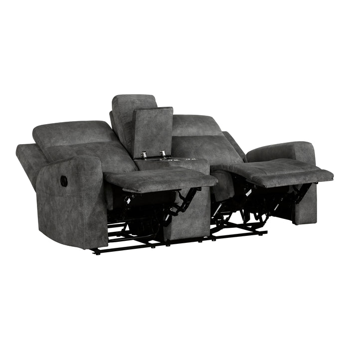 Muncie - Double Reclining Love Seat with Center Console