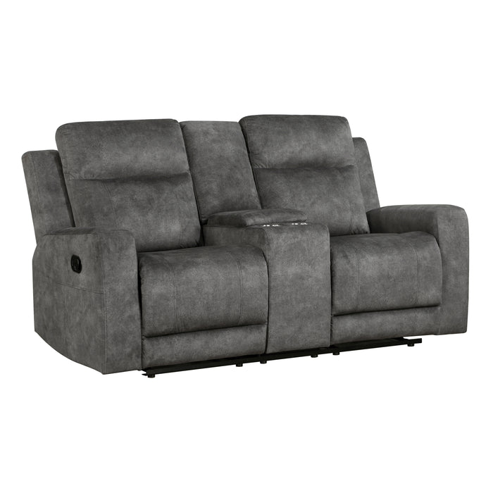 Muncie - Double Reclining Love Seat with Center Console
