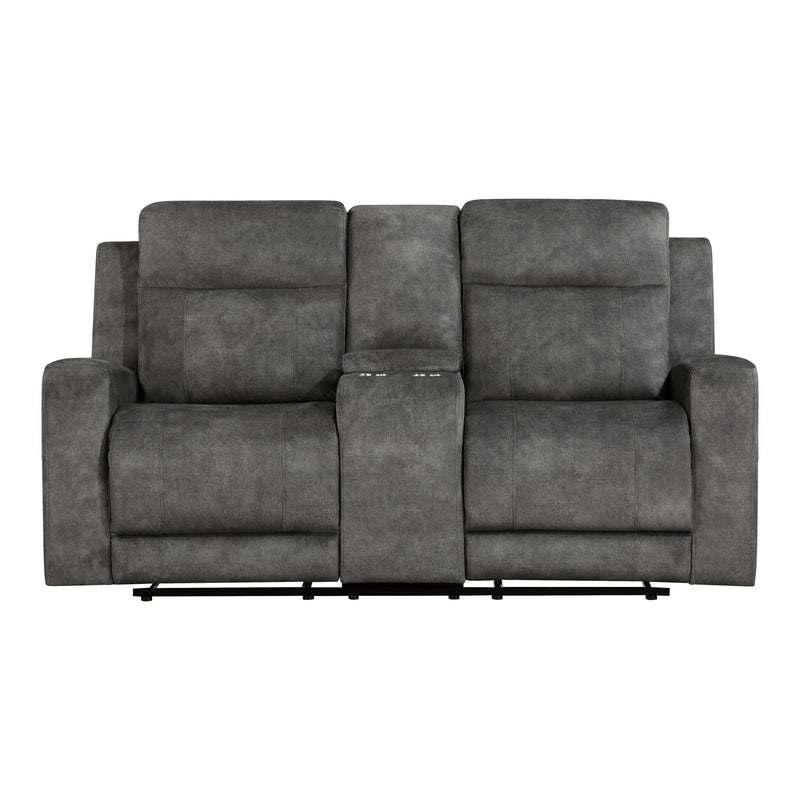 Muncie - Double Reclining Love Seat with Center Console