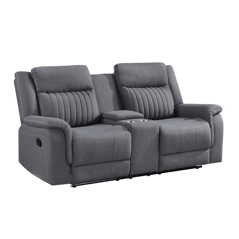 Dean - Double Reclining Love Seat with Center Console