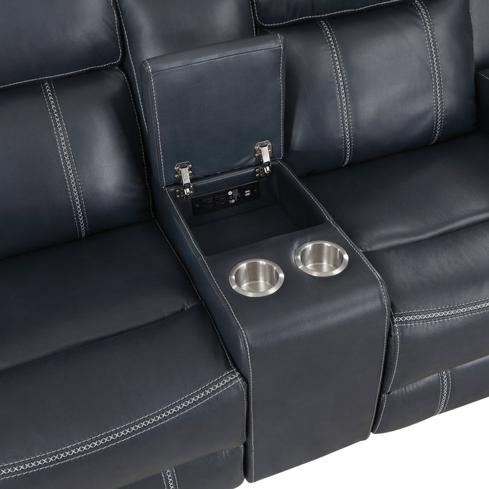Littleton - Double Reclining Love Seat with Center Console, Receptacles and USB Ports