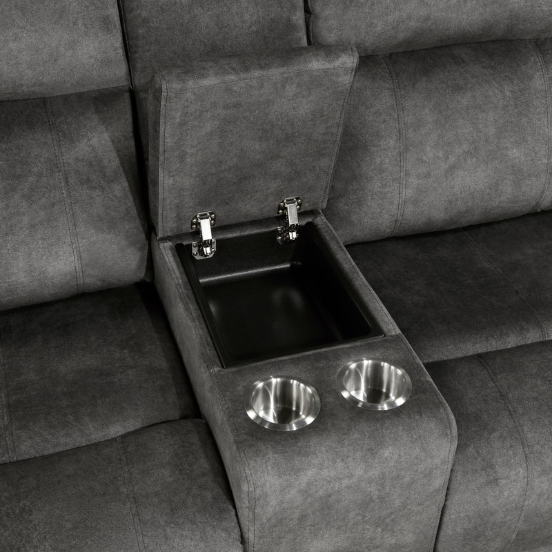 Muncie - Double Reclining Love Seat with Center Console