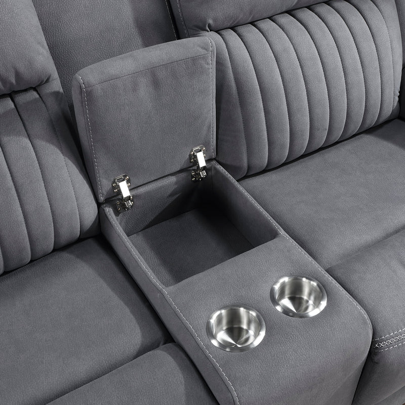 Dean - Double Reclining Love Seat with Center Console