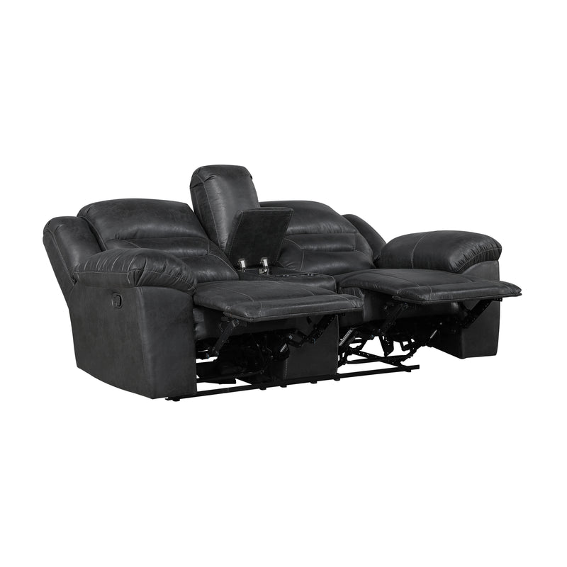 Hazen - Double Reclining Love Seat with Center Console