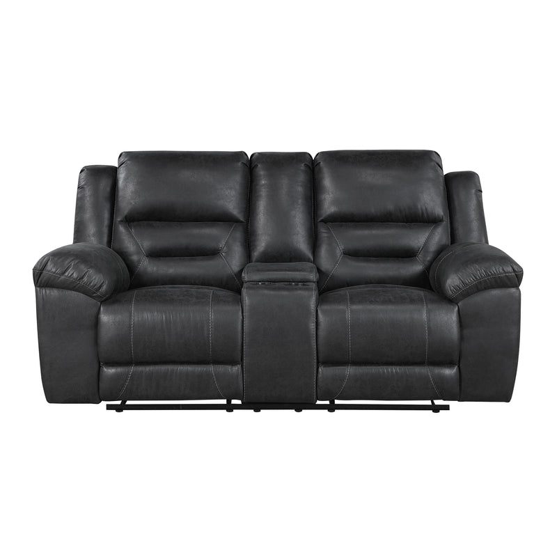Hazen - Double Reclining Love Seat with Center Console