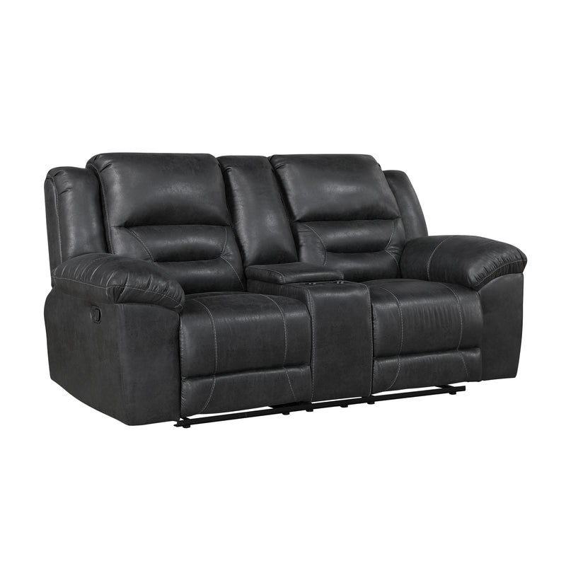 Hazen - Double Reclining Love Seat with Center Console
