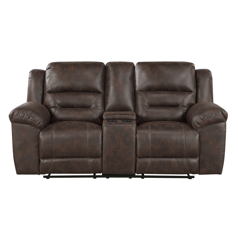 Hazen - Double Reclining Love Seat with Center Console