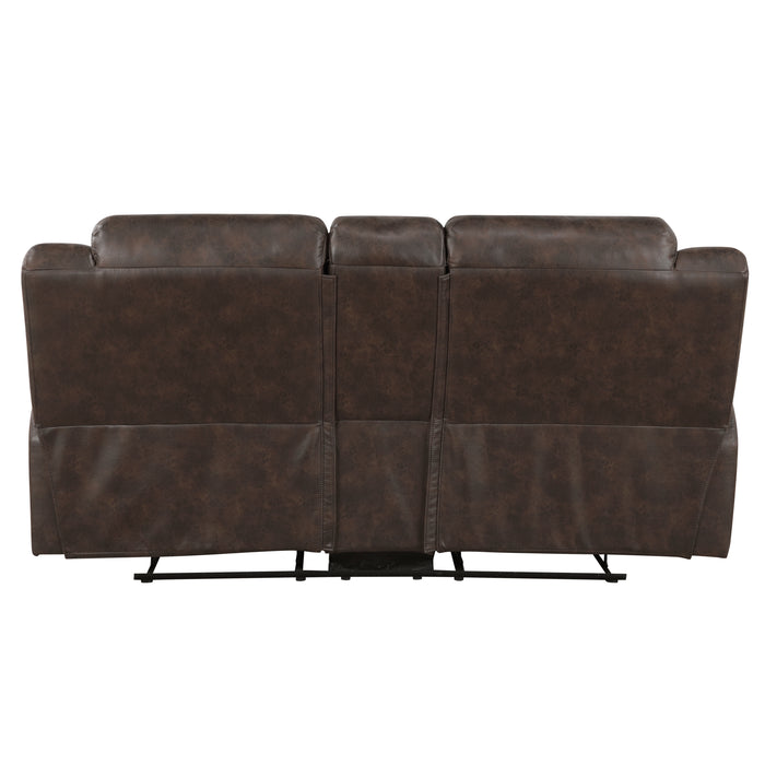 Hazen - Double Reclining Love Seat with Center Console