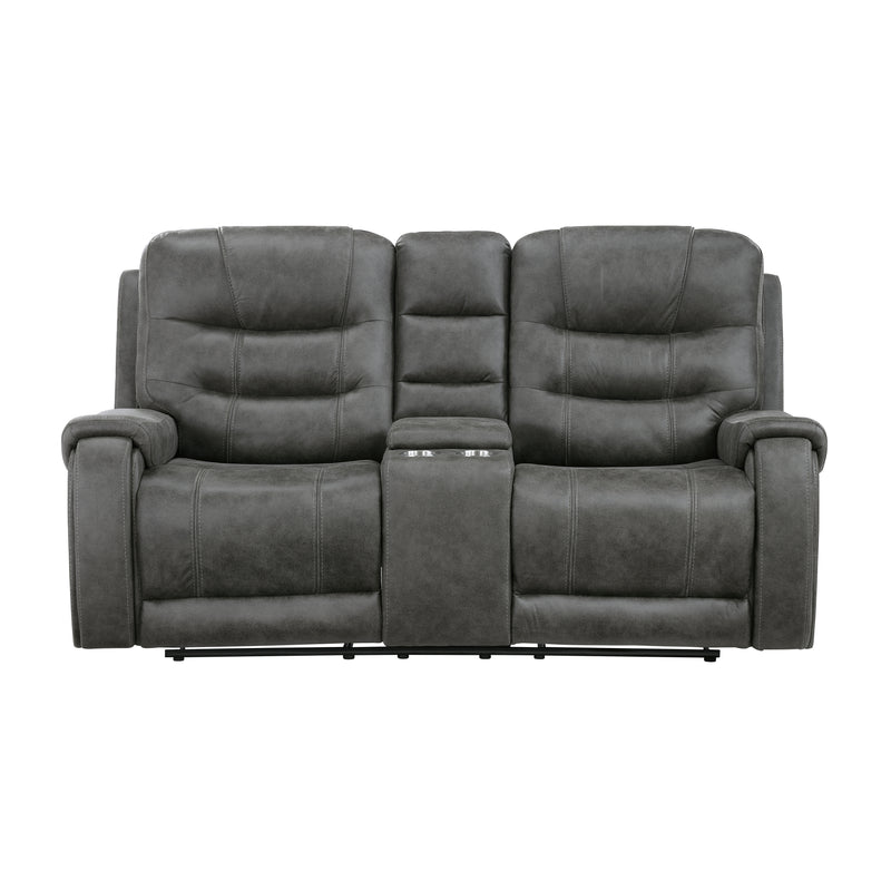 Oberon - Double Reclining Love Seat with Center Console
