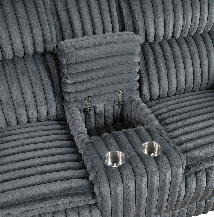 Goodland - Double Reclining Love Seat with Center Console