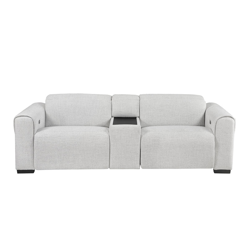 McPherson - (3)Power Double Reclining Love Seat with Center Console and Power Headrests,  Charging Ports