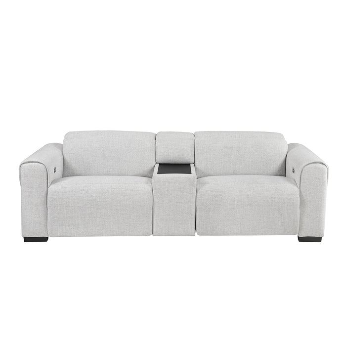 McPherson - (3)Power Double Reclining Love Seat with Center Console and Power Headrests,  Charging Ports
