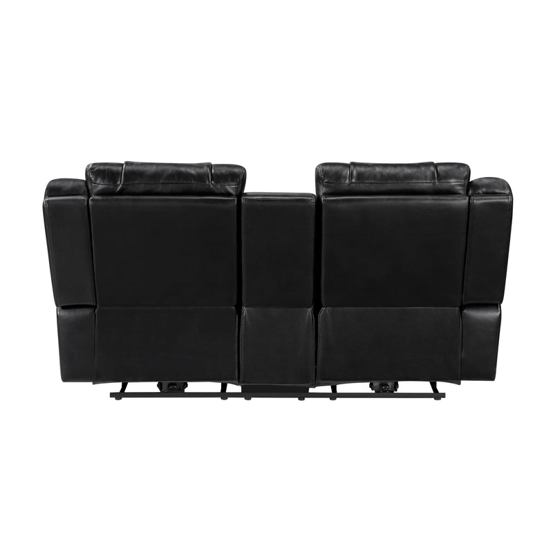 Huron - Power Double Reclining Love Seat with Center Console, Wireless Speakers, LED and Charging Ports
