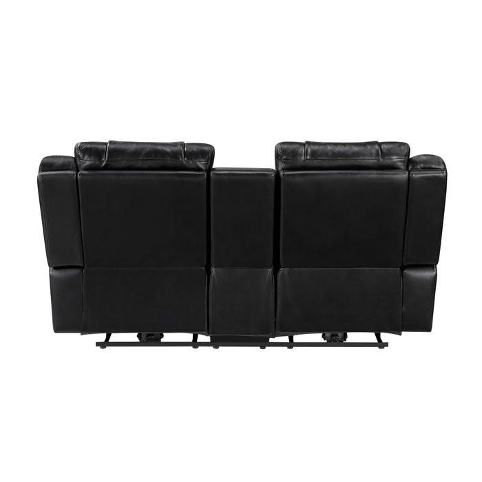 Huron - Power Double Reclining Love Seat with Center Console, Wireless Speakers, LED and Charging Ports
